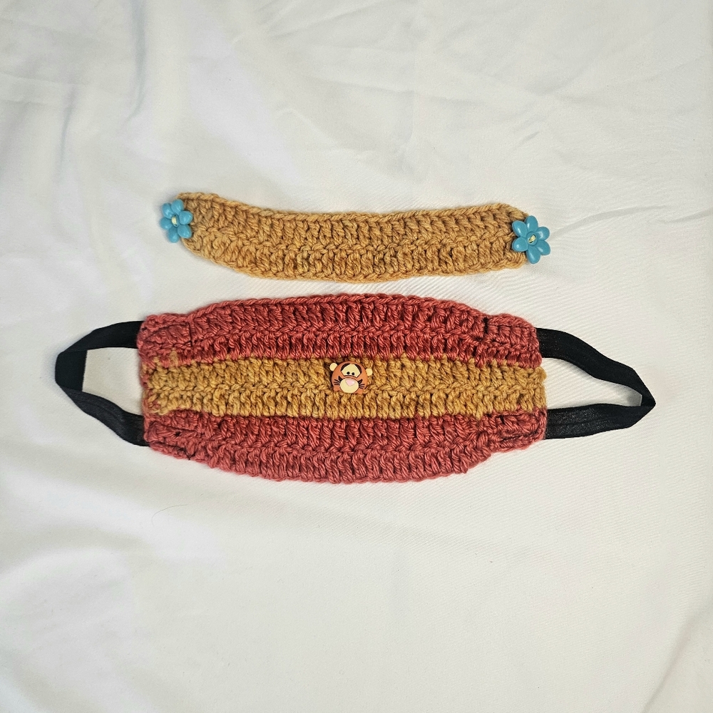 Disney Winnie The Pooh- TIGGER Handmade Crochet Scarve with HARNESS strap